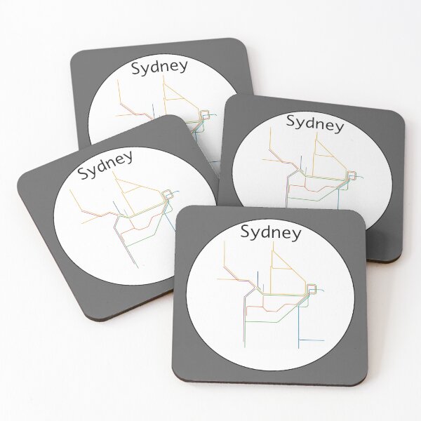 Item preview, Sydney subway station map designed and sold by FethiC.