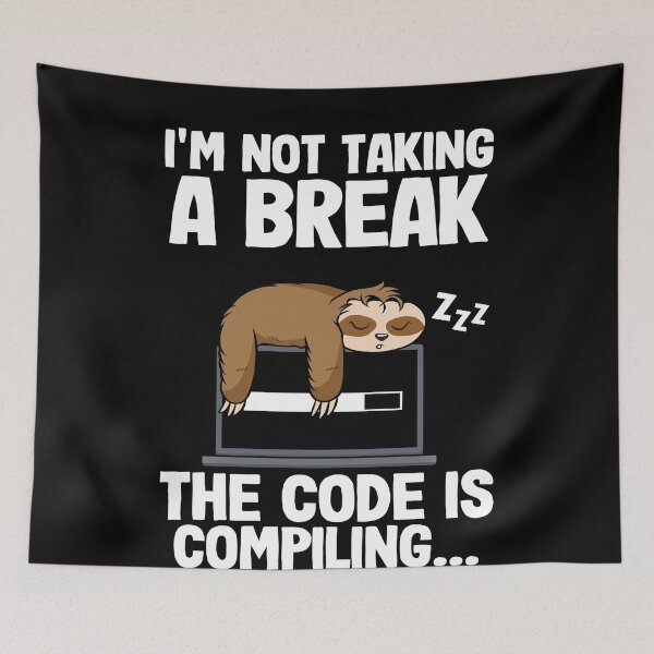 Item preview, The Code Is Compiling Funny Sloth Programming Nerd designed and sold by Stronzi.