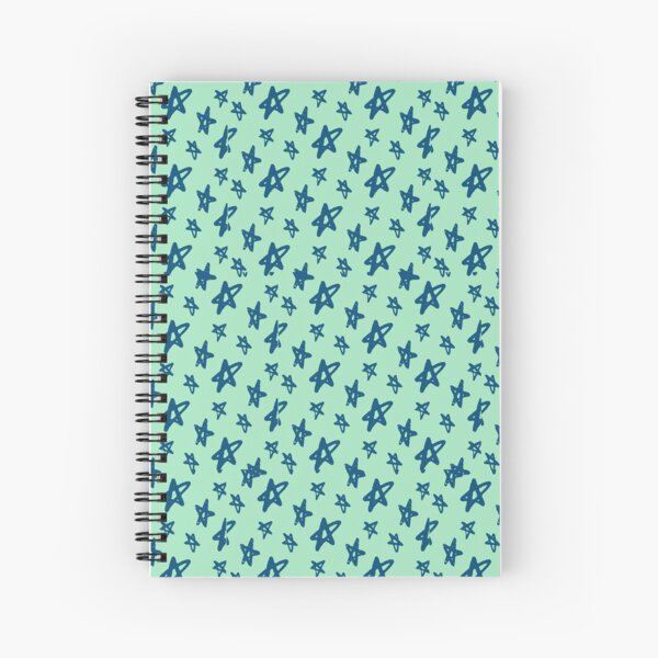 Item preview, Cute Blue Stars Aqua-Green background Pattern designed and sold by Dream Big! by E. H..