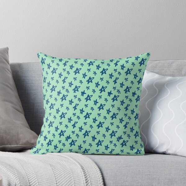 Item preview, Cute Blue Stars Aqua-Green background Pattern designed and sold by Dream Big! by E. H..
