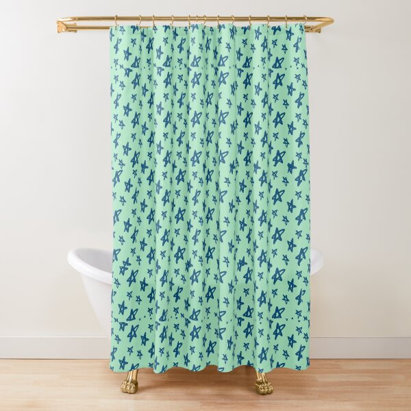 Item preview, Cute Blue Stars Aqua-Green background Pattern designed and sold by Dream Big! by E. H..