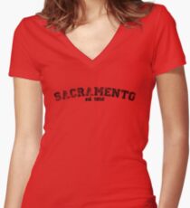 Sacramento Women's Fitted V-Neck T-Shirt
