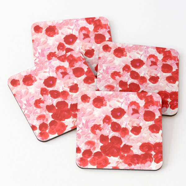 Item preview, The pink and red floral motives with red roses designed and sold by IraNiva.