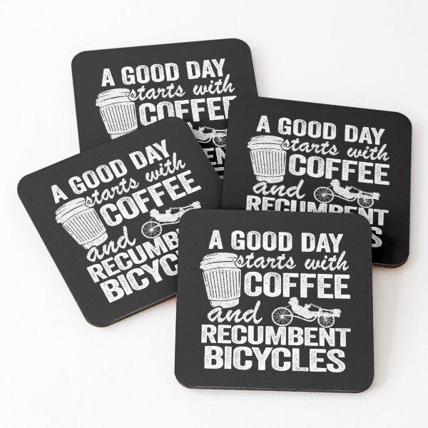 Item preview, A Good Day Starts With Coffee And Recumbent Bicycles Funny Recumbent Bike designed and sold by Stronzi.