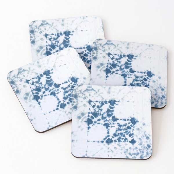 Item preview, Shibori Indigo Dyed Square Pattern designed and sold by Melissa Russell.