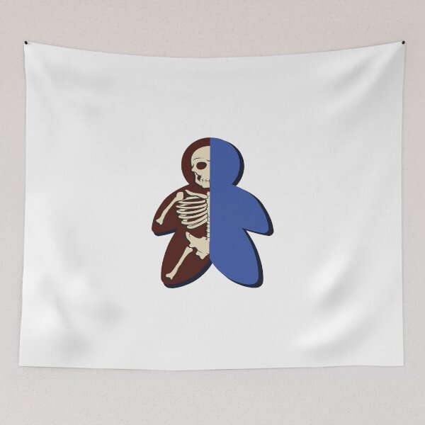 Item preview, Play figure meeple skeleton blue designed and sold by Raika-Kokuin.