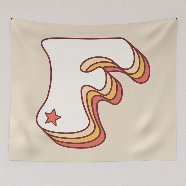 Item preview, Letter F Retro designed and sold by OkihanaShop.
