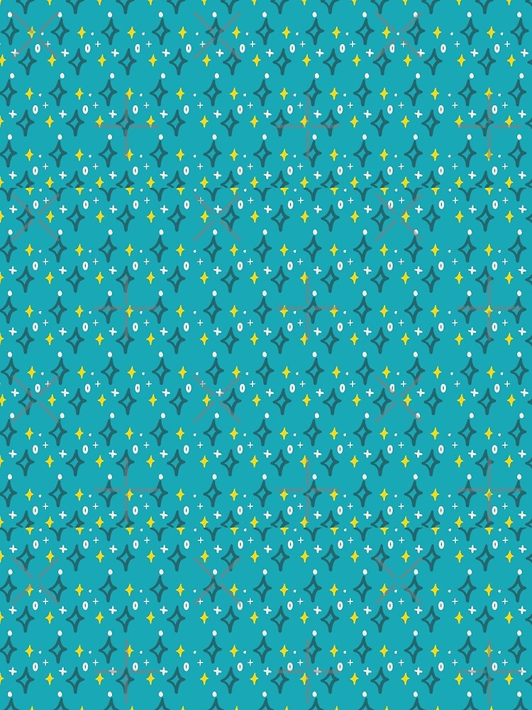 Thumbnail 5 of 5, Graphic T-Shirt, Stars & Sparkles in Blue and Yellow designed and sold by DesignsbyEH.