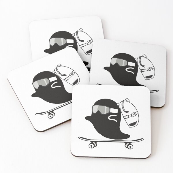 Item preview, Ghost Halloween Skateboarder designed and sold by MYNTLYF.
