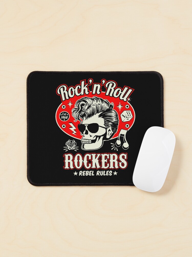 Rockabilly Music Rock n Roll Red White and Black Dice Rockers