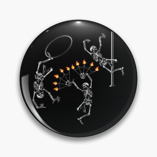 Item preview, Dancing Flow Arts Skeletons Staggered | Halloween Hula Hoop, Fire Spinning, Pole Dance, Circus Arts designed and sold by KreativeLaedy.