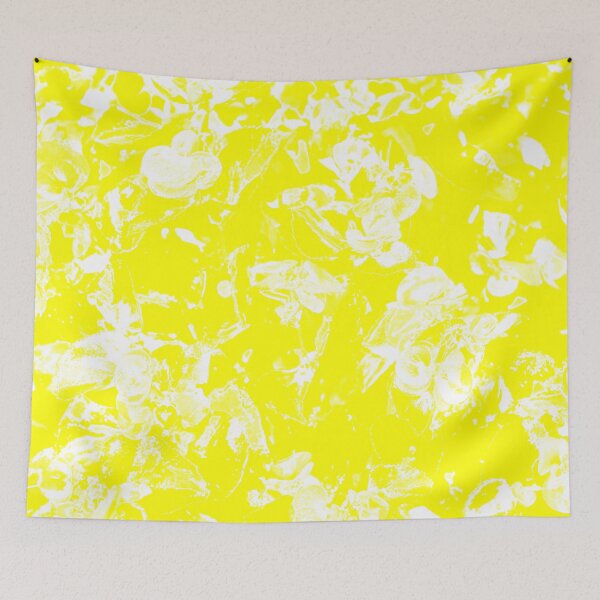 Aperçu de l'œuvre Les motifs floraux jaune vif et blanc créée et vendue par IraNiva.