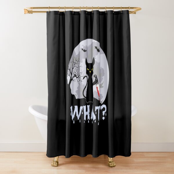 Murderous Cat Shower Curtain