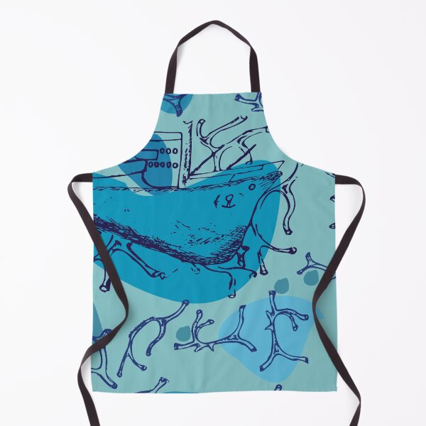 Item preview, ship, sea, seamless pattern, coral designed and sold by Natairbrush.
