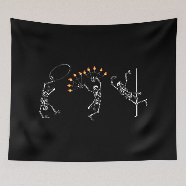Item preview, Dancing Flow Arts Skeletons Parallel | Halloween Hula Hoop, Fire Spinning, Pole Dance, Circus Arts designed and sold by KreativeLaedy.