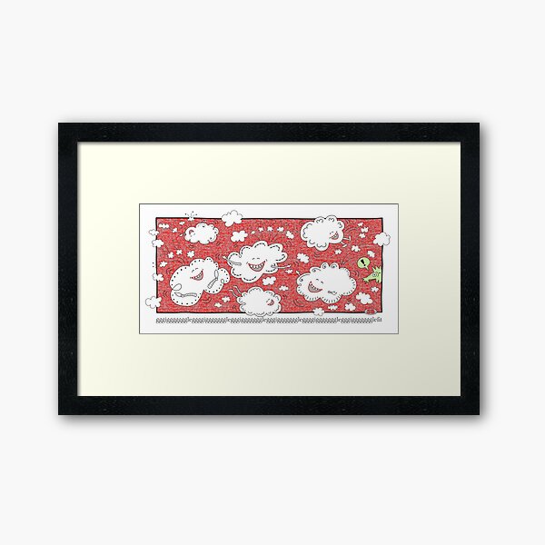 Gigglefit Red Framed Art Print