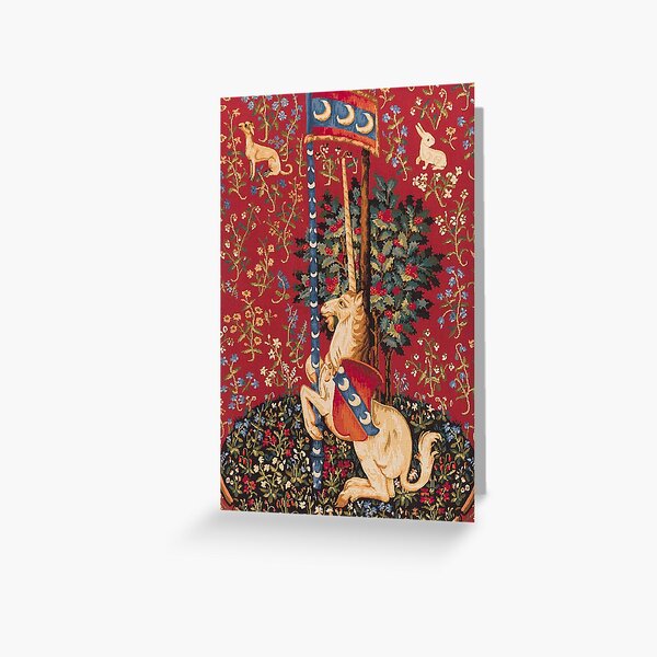 Item preview, Medieval Unicorn Midnight Floral Tapestry designed and sold by Epitome Girl.