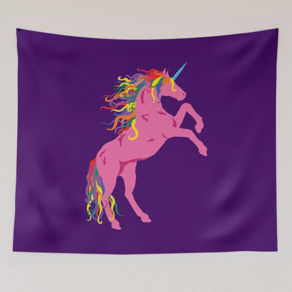 Item preview, Rainbow Maned Pink Pride Unicorn designed and sold by Peregrinus Creative.