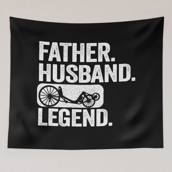 Item preview, Father Husband Recumbent Legend Funny Recumbent Bike designed and sold by Stronzi.