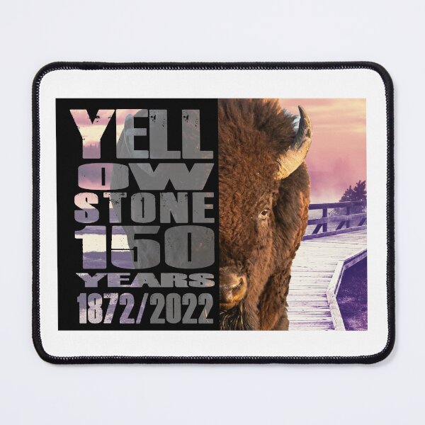 Item preview, Bison on Boardwalk 150 Year of Yellowstone - Yellowstone 150 years old designed and sold by SmyrnaBuffalo.