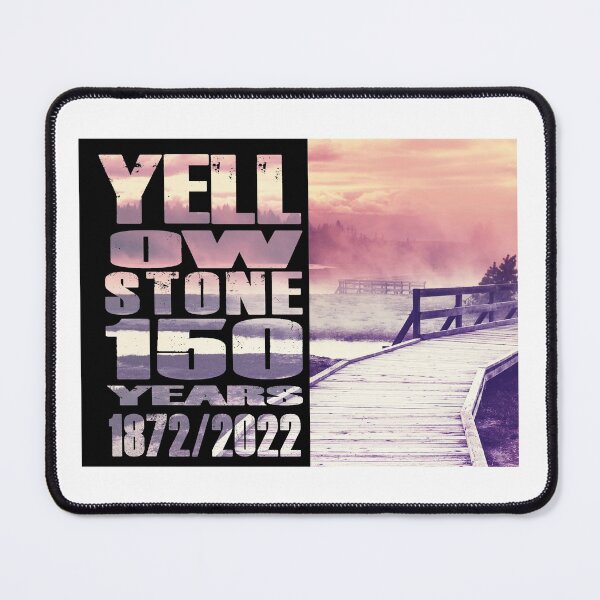 Item preview, Boardwalk at Lower Geyser Basin 150 Year of Yellowstone - Yellowstone 150 years old designed and sold by SmyrnaBuffalo.