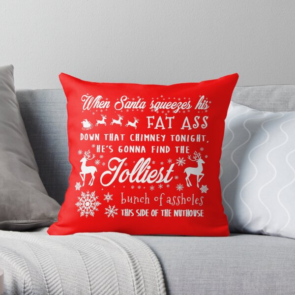 Jolliest bunch of assholes Throw Pillow