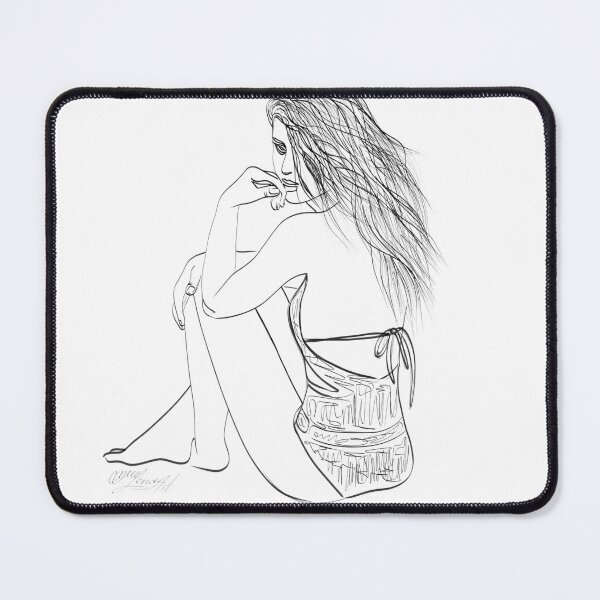 Item preview, Chilling Out a Fervour Line Drawing by OLena Art designed and sold by Rocky Mountain Artistry.
