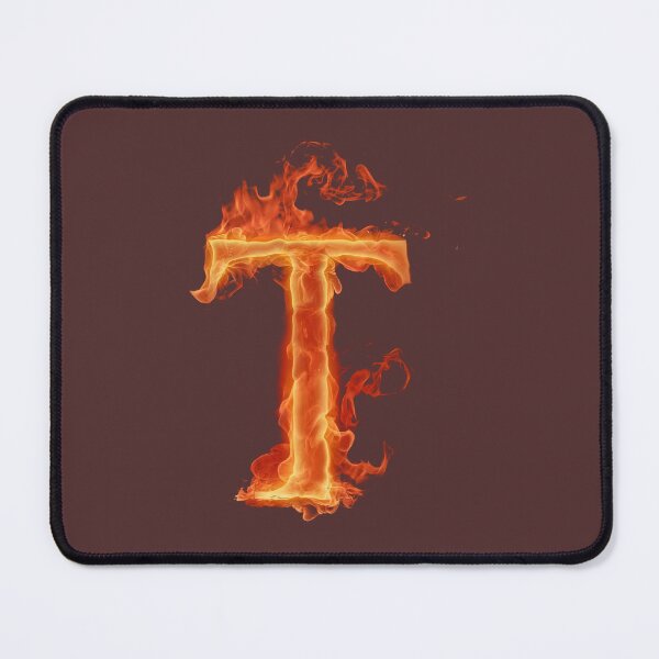 Item preview, Flaming letter T illustration, letter fire alphabet flame, fire, firefighter, candle, name, print, art. designed and sold by Senior-Kuzmin.