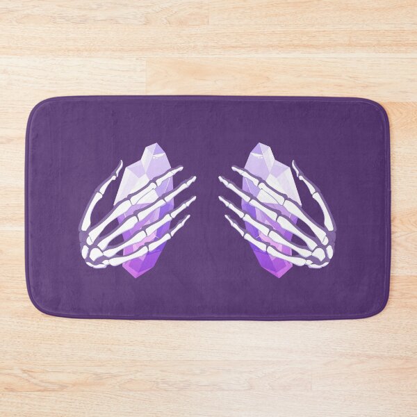 Item preview, Skeleton Hands on Chest | Amethyst Crystal | Purple Halloween Design designed and sold by MiaDelelai.