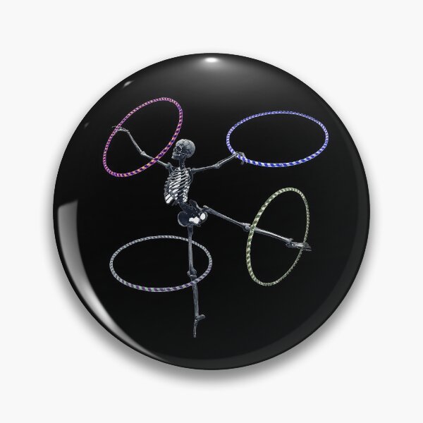 Item preview, Dancing Multi-Hooping Skeleton | Halloween Spooky | Hula Hoop Flow Circus Arts Gymnastics designed and sold by KreativeLaedy.