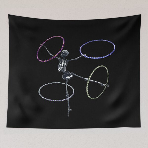 Item preview, Dancing Multi-Hooping Skeleton | Halloween Spooky | Hula Hoop Flow Circus Arts Gymnastics designed and sold by KreativeLaedy.