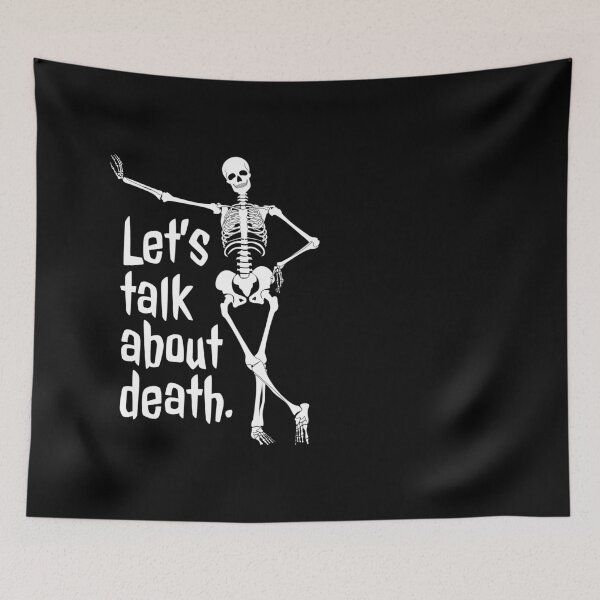 Artikelvorschau, Reden wir über den Tod - Spooky Nihilism Skeleton entworfen und verkauft von DnlDesigns.