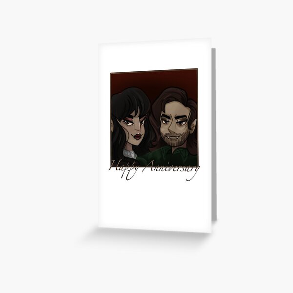 Aperçu de l'œuvre carte d'anniversaire lazslo et nadja créée et vendue par vividlycoby.