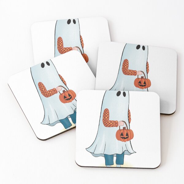 Item preview, Cute Halloween Ghost Design | Spoopy Spooky sticker | Ghost Boy with Jack-O-Lantern designed and sold by raffaela-art.