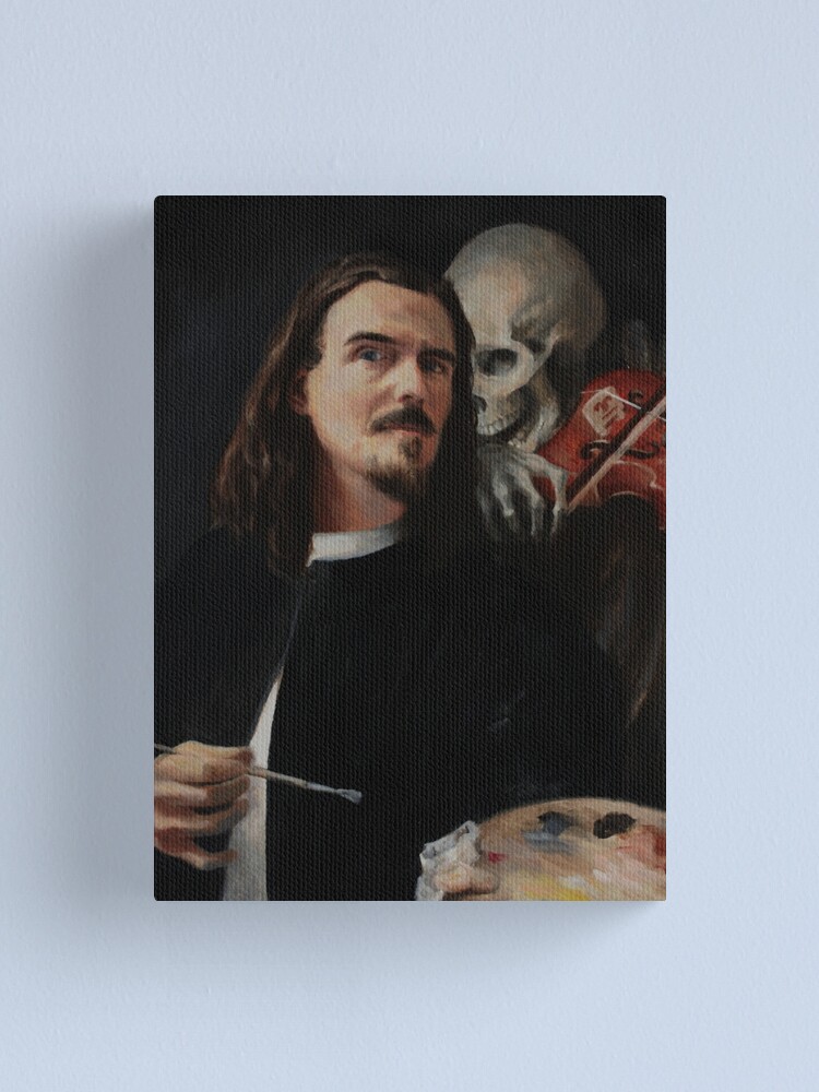 Thumbnail 2 of 3, Canvas Print, Not Now Death, I'm Painting designed and sold by Leo Plaw.