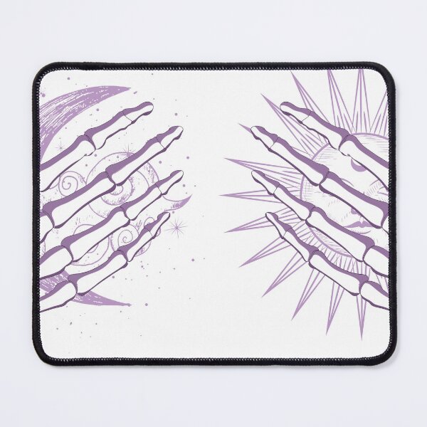 Item preview, Celestial Skeleton Hand on Chest | Purple Sun and Moon Halloween designed and sold by MiaDelelai.