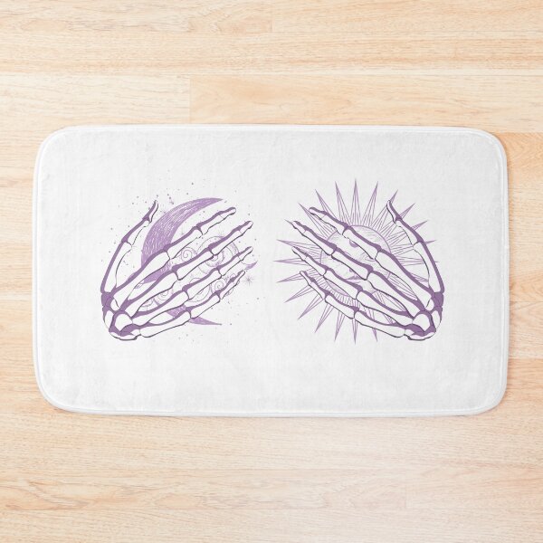 Item preview, Celestial Skeleton Hand on Chest | Purple Sun and Moon Halloween designed and sold by MiaDelelai.
