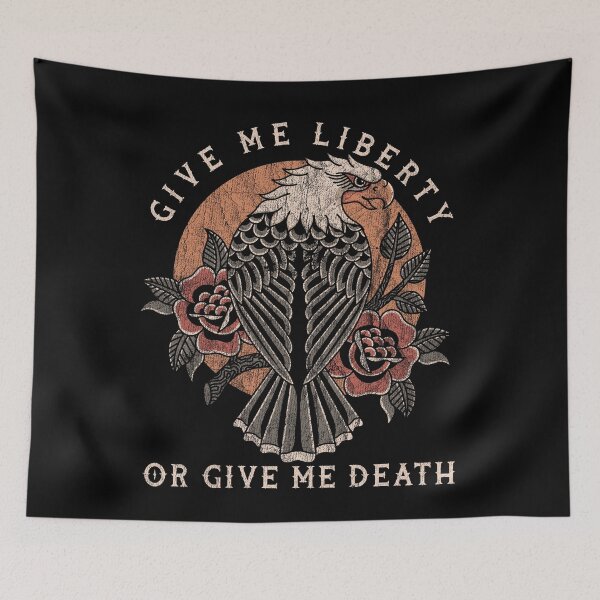 Item preview, Give Me Liberty or Give Me Death, USA Eagle Tattoo Design, Tattoo Shirt designed and sold by Proverbial Wisdom Design.