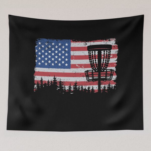 Item preview, American Flag Disc Golf 4th Of July Vintage Funny Disc Golf designed and sold by Stronzi.