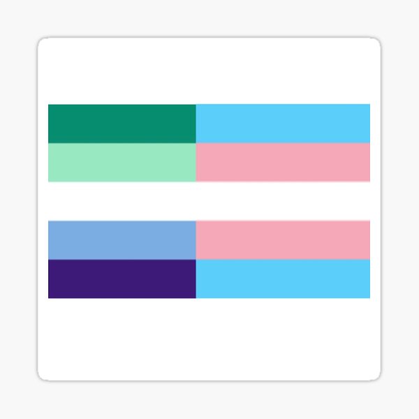 "mlm and trans pride flag" Sticker by blueboy04 Redbubble