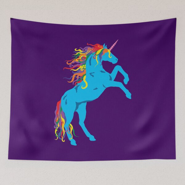 Item preview, Rainbow Maned Cyan Pride Unicorn designed and sold by Peregrinus Creative.