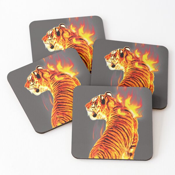 Item preview, Flaming tiger, flaming tiger flame, tiger on fire, others, mammal, burning, print, animal. designed and sold by Senior-Kuzmin.