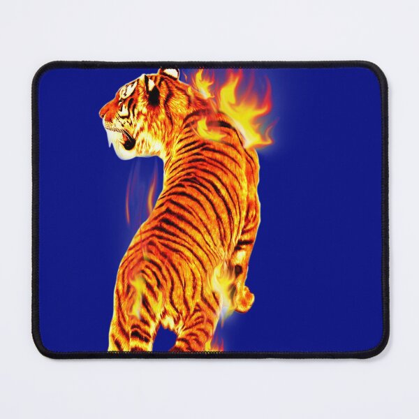 Item preview, Flaming tiger, flaming tiger flame, tiger on fire, others, mammal, burning, print, animal. designed and sold by Senior-Kuzmin.