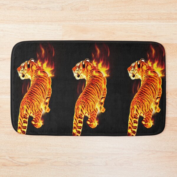 Item preview, Flaming tiger, flaming tiger flame, tiger on fire, others, mammal, burning, print, animal. designed and sold by Senior-Kuzmin.