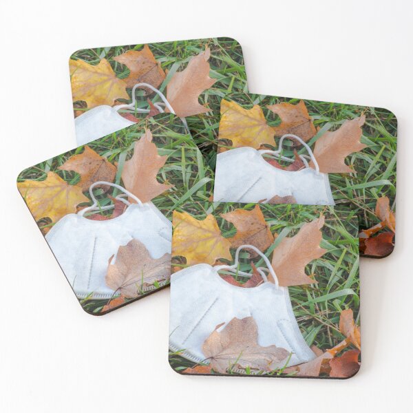 Item preview, PPE Mask Left Amoung the Autumn Leaves designed and sold by Bill Spengler's Photographic Thoughts.
