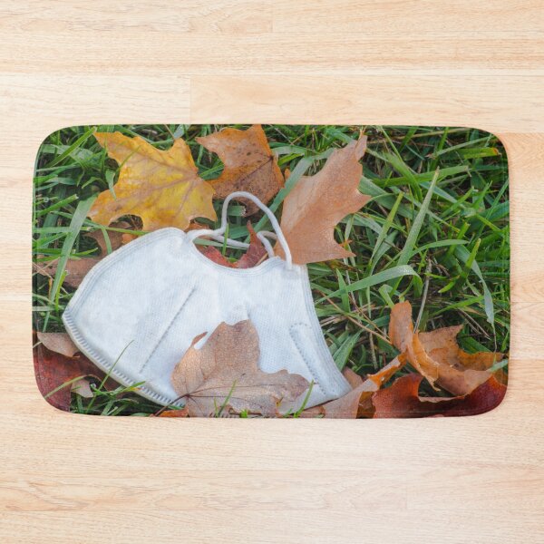 Item preview, PPE Mask Left Amoung the Autumn Leaves designed and sold by Bill Spengler's Photographic Thoughts.