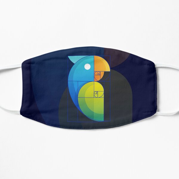 Fibonacci parrot Flat Mask
