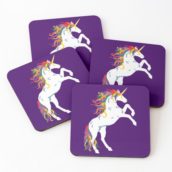 Item preview, Rainbow Maned White Unicorn designed and sold by Peregrinus Creative.
