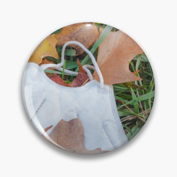 Item preview, PPE Mask Left Amoung the Autumn Leaves designed and sold by Bill Spengler's Photographic Thoughts.