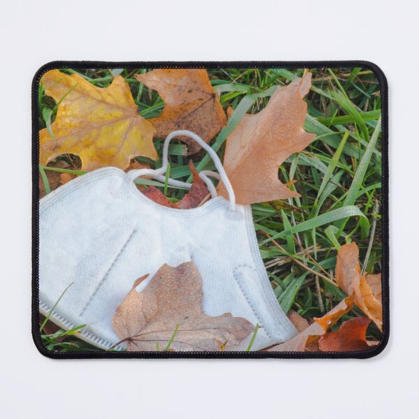 Item preview, PPE Mask Left Amoung the Autumn Leaves designed and sold by Bill Spengler's Photographic Thoughts.